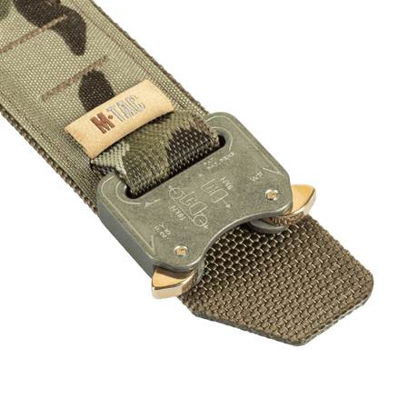 M-Tac Cobra Buckle taktinen vyö Laser Cut AustriAlpin COBRA -lukolla camokuosissa, sotilas- ja poliisikäyttöön.