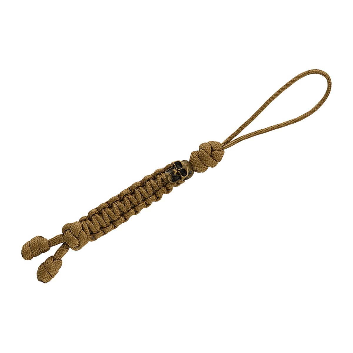 M-Tac Loopy Snake Skull Lanyard, punottu paracord, koristeellinen ja kestävä lisävaruste veitselle tai taskulampulle.