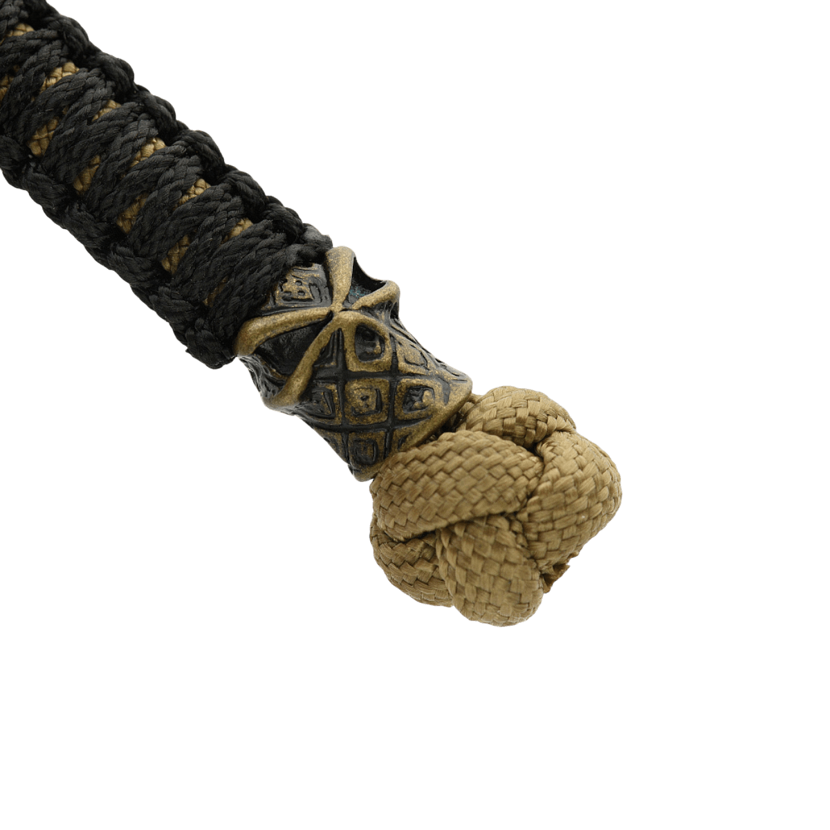 M-Tac Ninja Ver.2 Lanyard punotulla paracordilla ja ninja-helmi-koristeella, käytännöllinen lisävaruste veitselle tai muulle varusteelle.