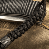 M-Tac Viper Lanyard Stainless Steel, punottu paracord ja ruostumaton teräshelmi, parantaa veitsen käytettävyyttä ja ulkonäköä.