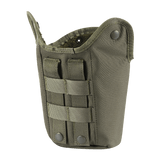 M-Tac Flaskeholder MOLLE kestävästä 600D polyesterista tyhjennysreiällä ja vahvistetulla pohjalla, yhteensopiva MOLLE-järjestelmän kanssa, vihreä väri.