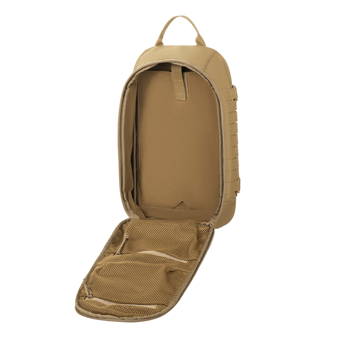 M-Tac reppu Sturm Elite Gen.II Cordura-kankaasta, avoin pääosio ja verkkotaskut, ihanteellinen kenttäkäyttöön.