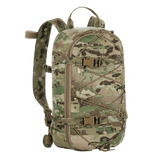 M-Tac reppu Sturm Elite Gen.II maastokuvioinnilla, MOLLE-järjestelmä ja joustonaru kenttävarusteille.