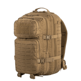 M-Tac Large Assault Pack Laser Cut -reppu, MOLLE-järjestelmä, pehmustetut olkahihnat, hengittävä kalvo ja vetoketjutaskut