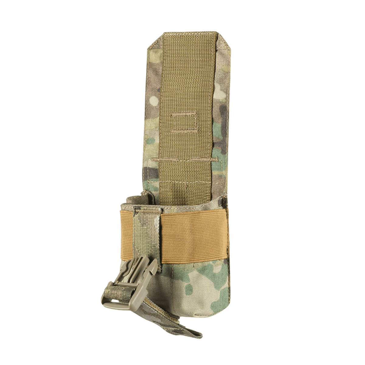 M-Tac Fragmentgranaattitasku Laser Cut multicam-nylonista joustavalla nauhalla ja tukevalla soljella, gallerian sijainti 1, taktista kranaatin säilytystä varten.