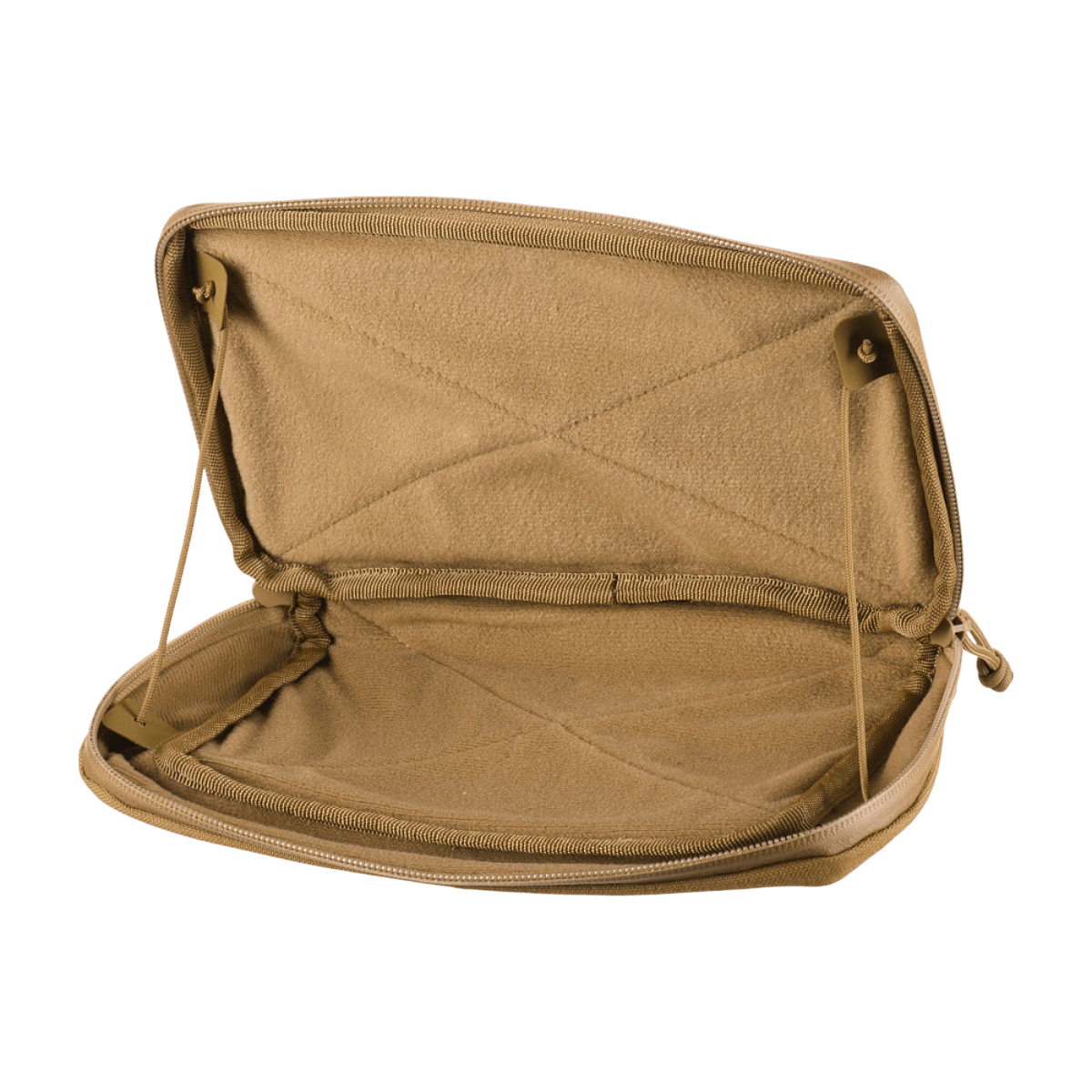M-Tac Admin Pouch Large Elite avattuna, valmistettu Cordura 500D:stä, ideaalinen taktisten varusteiden säilytykseen.