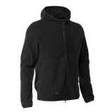 Musta M-Tac Lite Microfleece Hættetrøje hupulla ja vetoketjulla, sopii treeniin ja ulkoiluun, valmistettu hengittävästä, joustavasta mikrofleecestä