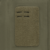 Velcro-paneeli M-Tac Patrol Flex -takissa nimilapulle tai peltseille, lähikuva. Materiaali: Velcro ja YKK-fittingsit.