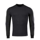 M-Tac Pullover 4 Seasons musta, pyöreä pääntie, minimalistinen muotoilu, sopii arkeen ja taktiseen käyttöön ympäri vuoden, 95% puuvillaa, 5% elastaania