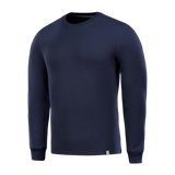 M-Tac Pullover 4 Seasons tummansinisenä, pyöreä pääntie ja joustavat hihansuut, sopii ympäri vuoden, materiaali 95% puuvillaa, 5% elastaania