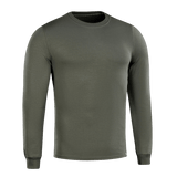 M-Tac Pullover 4 Seasons oliivinvihreä, pyöreä kaula-aukko, sopii taktiseen ja arkikäyttöön kaikissa vuodenajoissa.