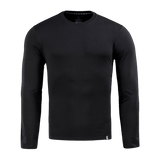 M-Tac Long-sleeve T-shirt 93/7 musta arkeen, univormuihin, urheiluun, metsästykseen ja ulkoiluun, valmistettu 93% puuvillaa ja 7% elastaania, kestävä ja mukava.