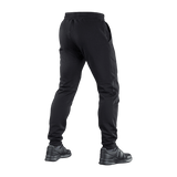 M-Tac Stealth Cotton -housut takaa nähtynä, urheiluhousut 100% puuvillaa, vyötärökuminauha ja sivutaskut, sopivat juoksuun ja arkeen.