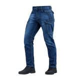 M-Tac Jeans Aggressor -farkut taktisin taskuin ja klassisella denim-tyylillä, kestävä denim ja hyvä liikkuvuus