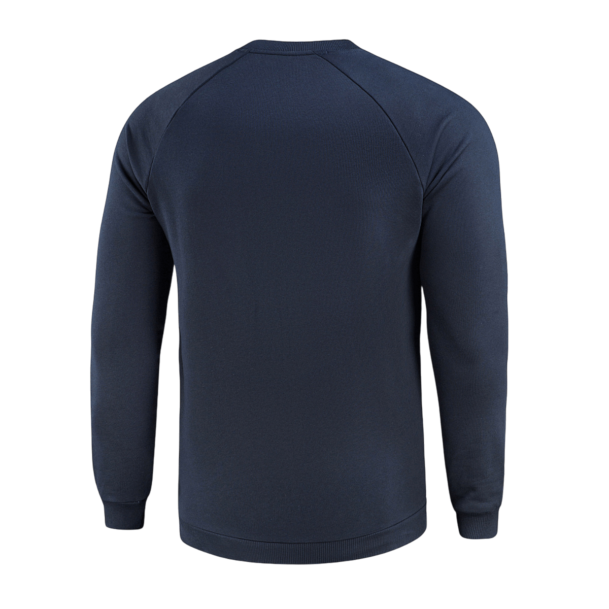 Farkunsininen M-Tac Cotton Sweatshirt takaa nähtynä, 100% puuvillaa, löysä istuvuus, sopii juoksuun ja kuntoiluun, mukava ja hengittävä