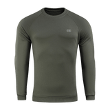 Tummanvihreä M-Tac Cotton Sweatshirt puuvillaa, resorit hihoissa ja vyötäröllä, sopii urheiluun ja päivittäiseen toimintaan, mukava istuvuus