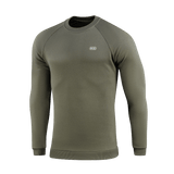 M-Tac Sweatshirt Cotton Hard, oliivinvihreä, heijastava rintalogo, 100 % puuvillaa, resorit mukavuutta ja lämpöä varten.