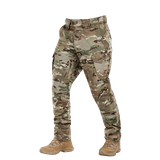 M-Tac housut Aggressor Elite NYCO multicam, kestävä nylon-puuvillamateriaali ja NIJ-sertifiointi, galleria-asento 1 etunäkymä.