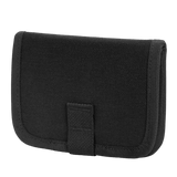 M-Tac Patch Panel Elite Large mustana, valmistettu kestävästä 1000D CORDURA®:sta, vetoketju ja Velcro-loop -paneeli merkeille.