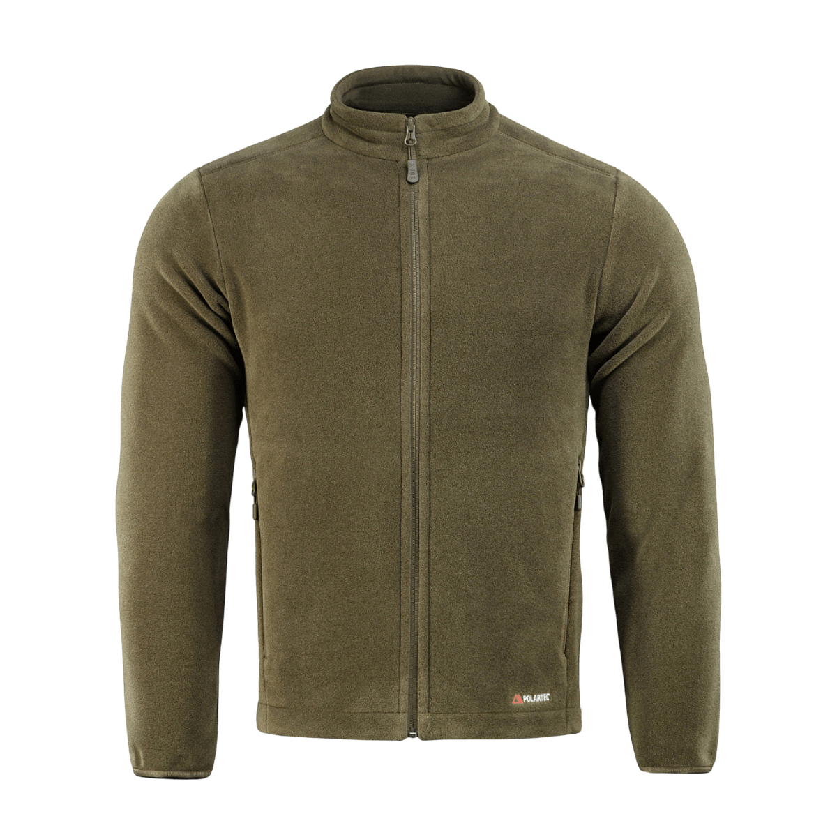M-Tac Nord Polartec -fleecetakki oliivinvihreänä, valmistettu Polartec® 200 Series -fleecestä, sopii lämpöön ja kosteutta imevään mukavuuteen.