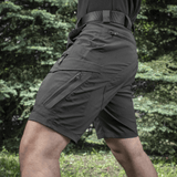 M-Tac Aggressor Summer Flex Shorts mustana, kevyet taktiset shortsit ulkoiluun ja treeniin.