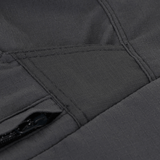 Lähikuva M-Tac Aggressor Summer Flex Shorts -housuista, Flex Rip-Stop -kangas näyttää vetoketjun ja saumat.