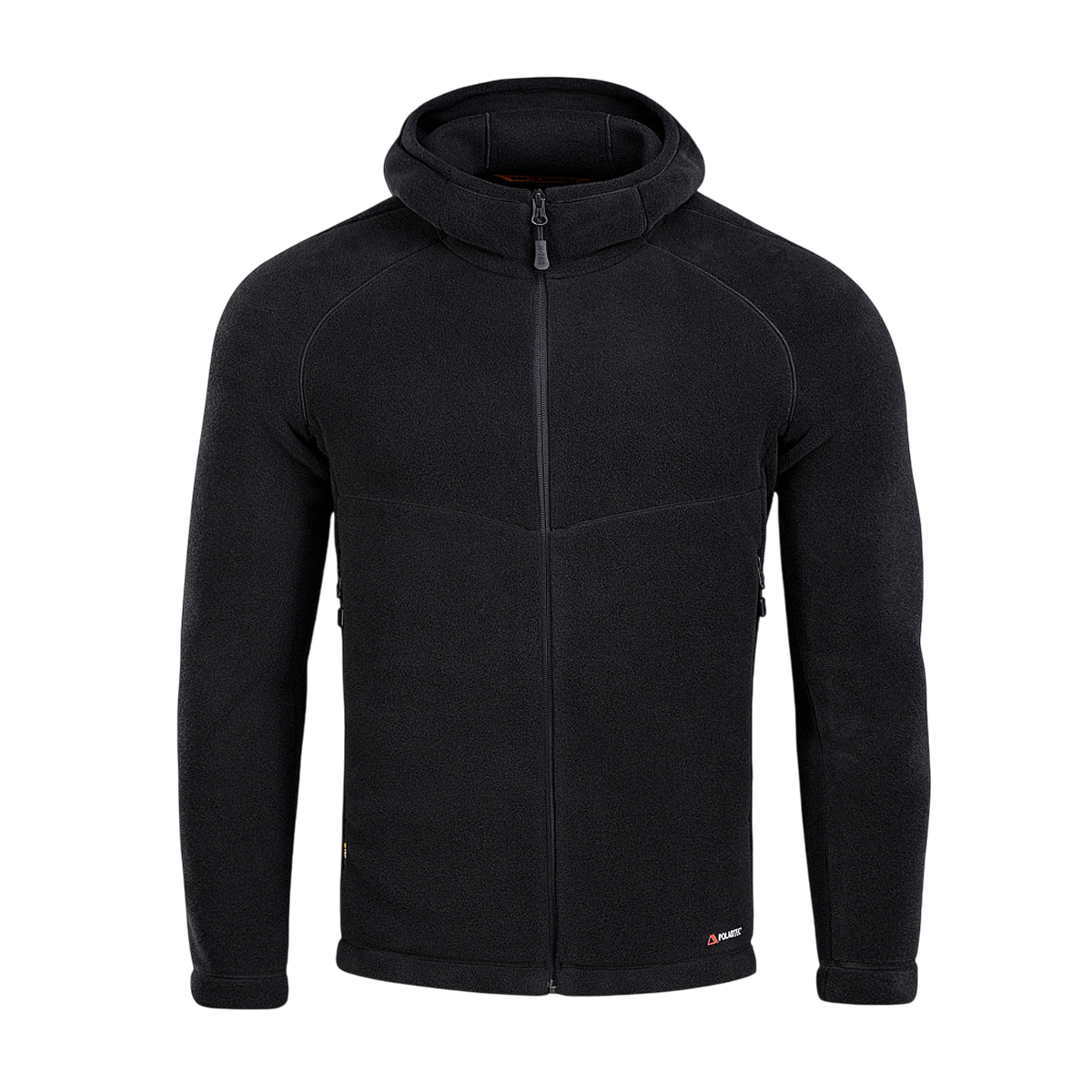 Musta M-Tac Sprint Fleece Sweatshirt Polartec huppari, suunniteltu mukavuuteen ja kestävyyteen.