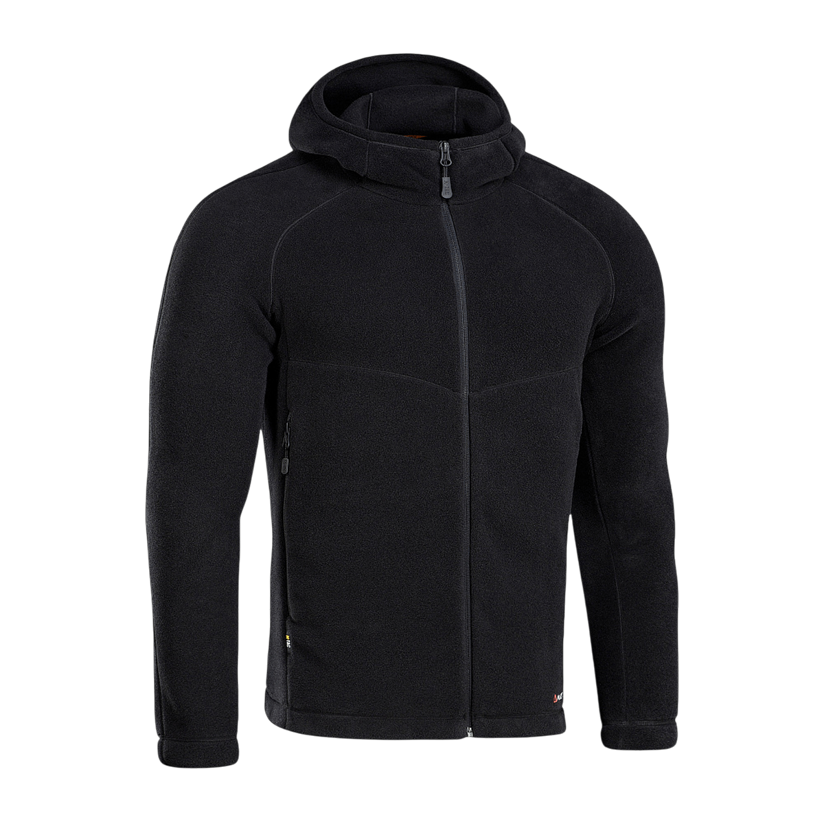 Musta M-Tac Sprint Fleece Sweatshirt Polartec hupulla, kestävä fleece, ihanteellinen päivittäiseen käyttöön ja aktiviteetteihin. Valmistettu Polartec® 200 Series -materiaalista.