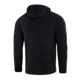 M-Tac Sprint Fleece Sweatshirt Polartecin takaosa mustana, suunniteltu mukavuuteen Polartec 200 Series -fleecellä.