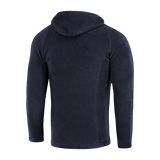 Takaa nähtynä M-Tac Sprint Fleece Sweatshirt Polartec hupulla, valmistettu kestävästä ja lämpimästä Polartec® 200 Series -fleece‑materiaalista.