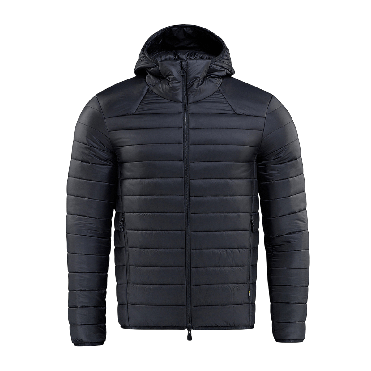 M-Tac Stalker Gen.III -takki mustana hupulla, sopii vaihtokaudelle, 100% nylonpinta ja G-LOFT-eristys, mukavuus jopa -15°C