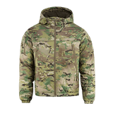 M-Tac Alpha Gen.IV Pro Primaloft -talvitakki kulutusta kestävästä, vettähylkivästä Multicam-materiaalista, sopii suojaksi kylmää vastaan jopa -20°C.