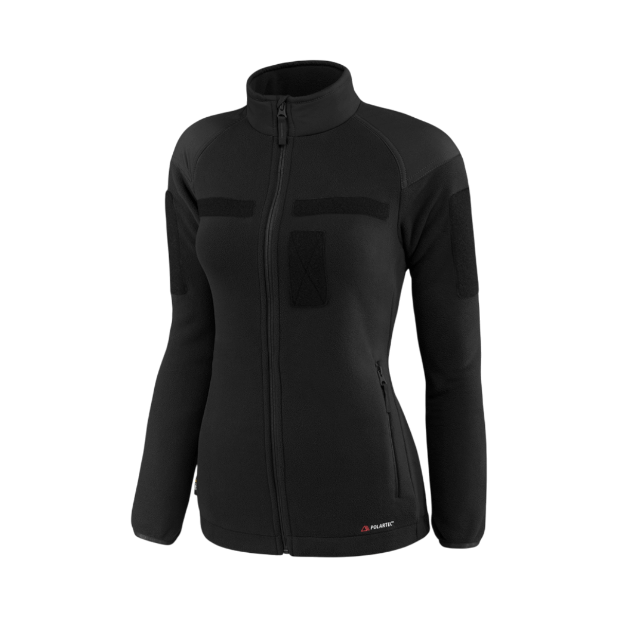 M-Tac Combat Fleece -takki Polartec Dame musta, Polartec-fleece, NIJ-sertifiointi ja taktiset velcro-alueet, galleria-asento 1.