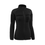 M-Tac Combat Fleece -takki Polartec Dame musta, tiukka malli hengittävällä Polartec-fleeceellä ja taktisten velcro-alueiden kanssa, galleria-asento 1.