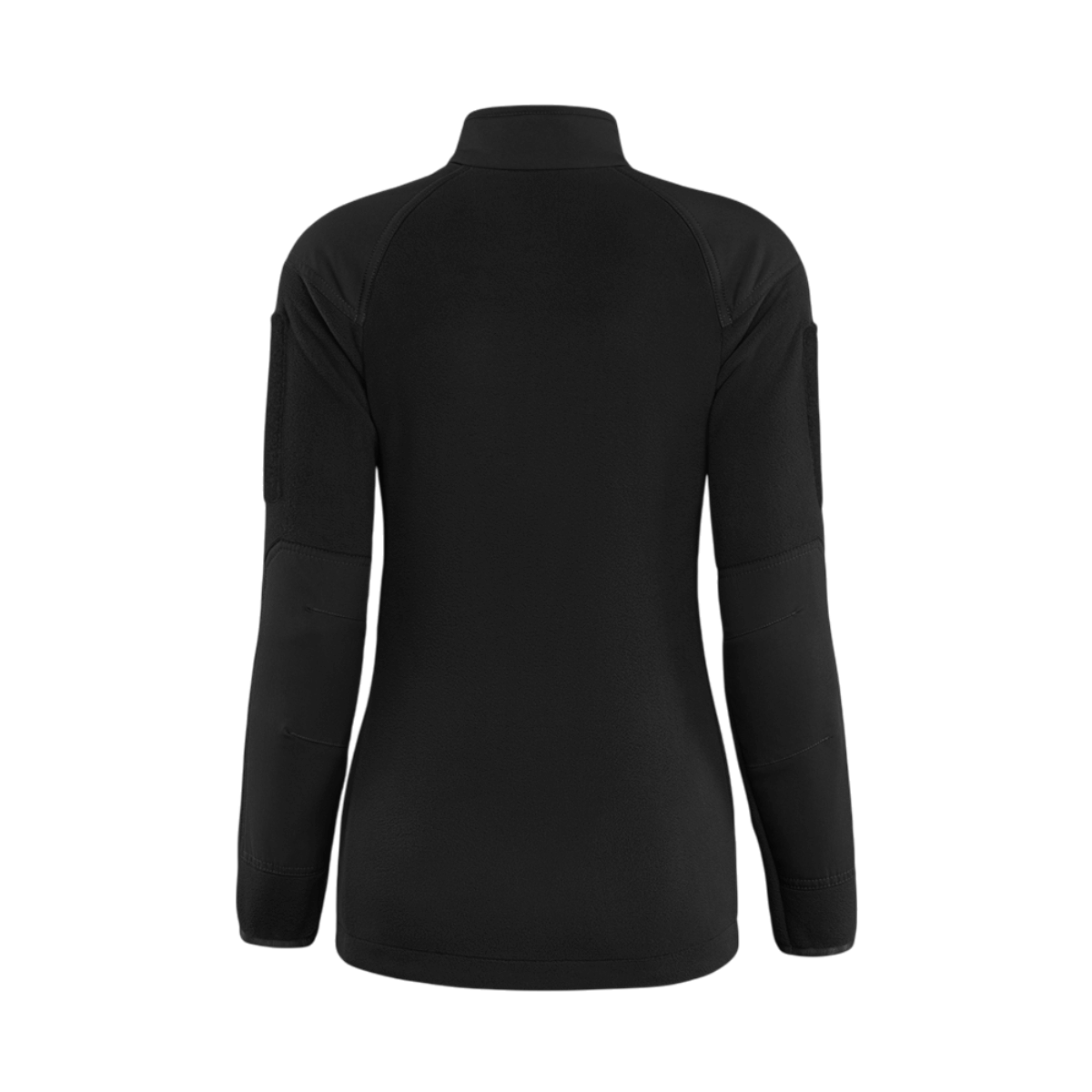 M-Tac Combat Fleece -takki Polartec Dame musta, Polartec-fleece, taktiset paneelit ja NIJ-sertifiointi, nähtynä takaa, galleria-asento 1.
