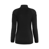 M-Tac Combat Fleece -takki Polartec Dame musta, tiukka malli Polartec-fleeceellä ja NIJ-sertifioinnilla, nähtynä takaa, galleria-asento 1.