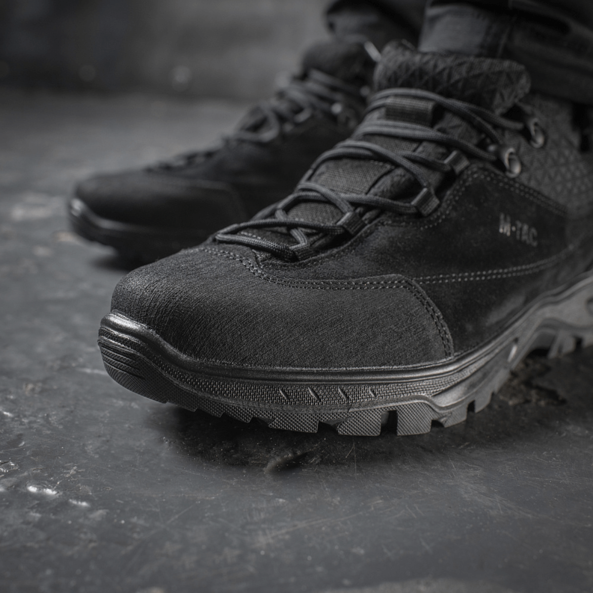 M-Tac Tactical Sneakers Patrol R Vent, kestävä mokkanahka ja 3D-mesh, liukastumaton pohja; sopii trekkingiin ja ulkoiluun.