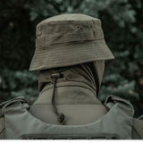 M-Tac Panamahat Gen. II Summer Flex oliivinvihreä nylon/elastaani, NIJ-sertifiointi, näytetty takaa, galleria-asento 1.