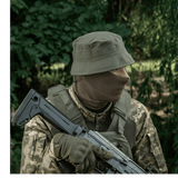 M-Tac Panamahat Gen. II Summer Flex oliivinvihreä kevyt nylon/elastaani, NIJ-sertifiointi, näytetty henkilöllä, galleria-asento 1.