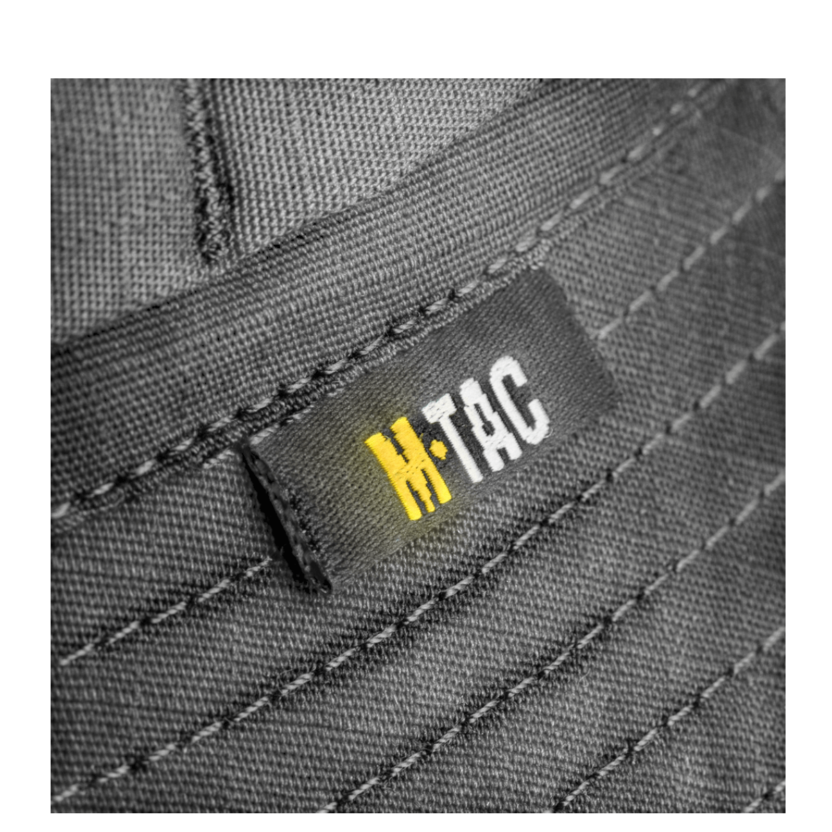 M-Tac Panamahat Gen. II Flex Rip-Stop harmaasta rip-stop-kankaasta, yksityiskohtaiset ompeleet ja tiiviisti istuva merkki, galleria-asento 1.