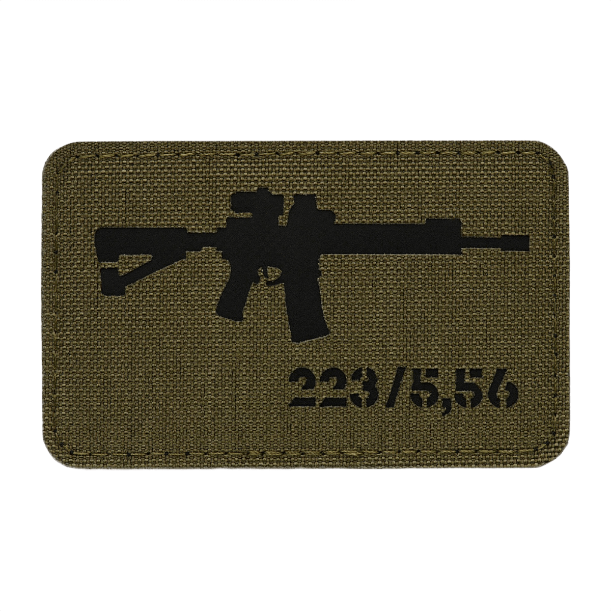 M-Tac AR-15 223/5,56 Laser Cut Patch, Velcro-kiinnitys, Cordura 500D, koko 80x50 mm. Taktinen merkki vaatteisiin, reppuun ja varusteisiin.