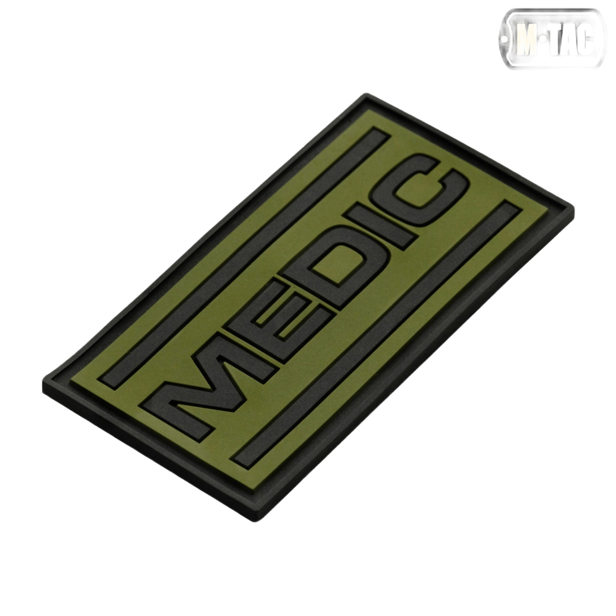 M-Tac Patch Medic PVC 3d taktinen lääkintäpatch, selkeä 3d-efekti, velcro-takaosa univormuihin, reppuihin ja laukuille, 70x35.