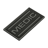 M-Tac Patch Medic PVC 3D taktinen patch Velcro-kiinnityksellä, musta muotoilu ja 3D-efekti. Mitat: 70 x 35 mm. Sopii univormuihin ja laukkuun.