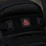 M-Tac Patch Valknut Laser Cut Odin -symboli en mustassa laukussa