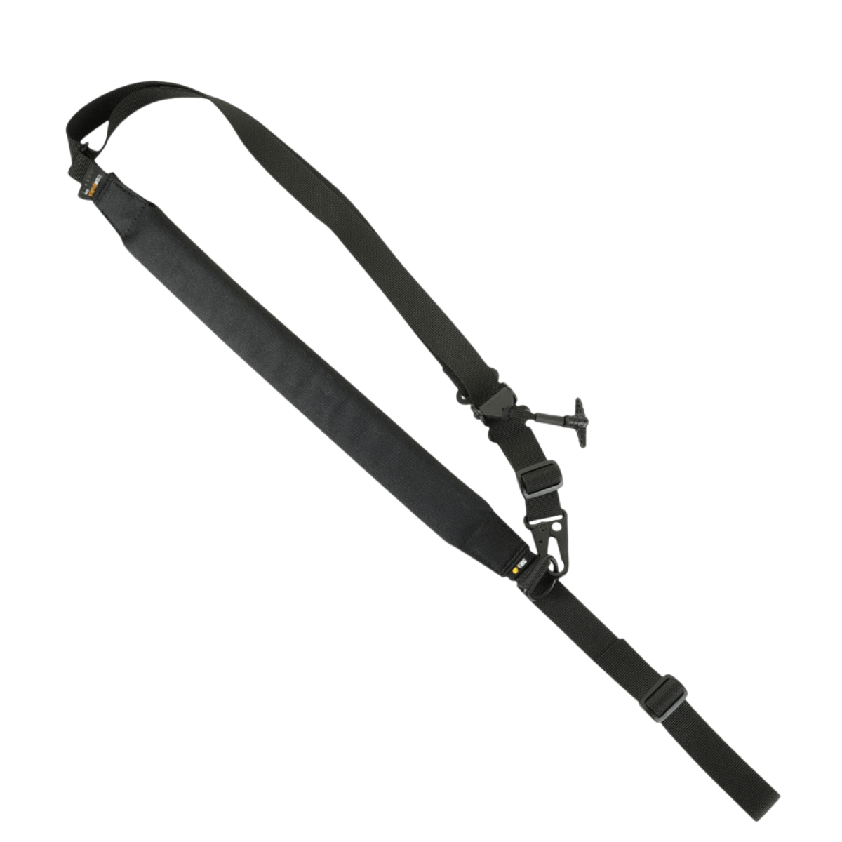 M-Tac Universal Våbenrem tukevasta nylonista säädettävällä pituudella, metallikarabiinihakalla ja pehmustetulla osalla mukavuutta varten, galleria-asento 1.