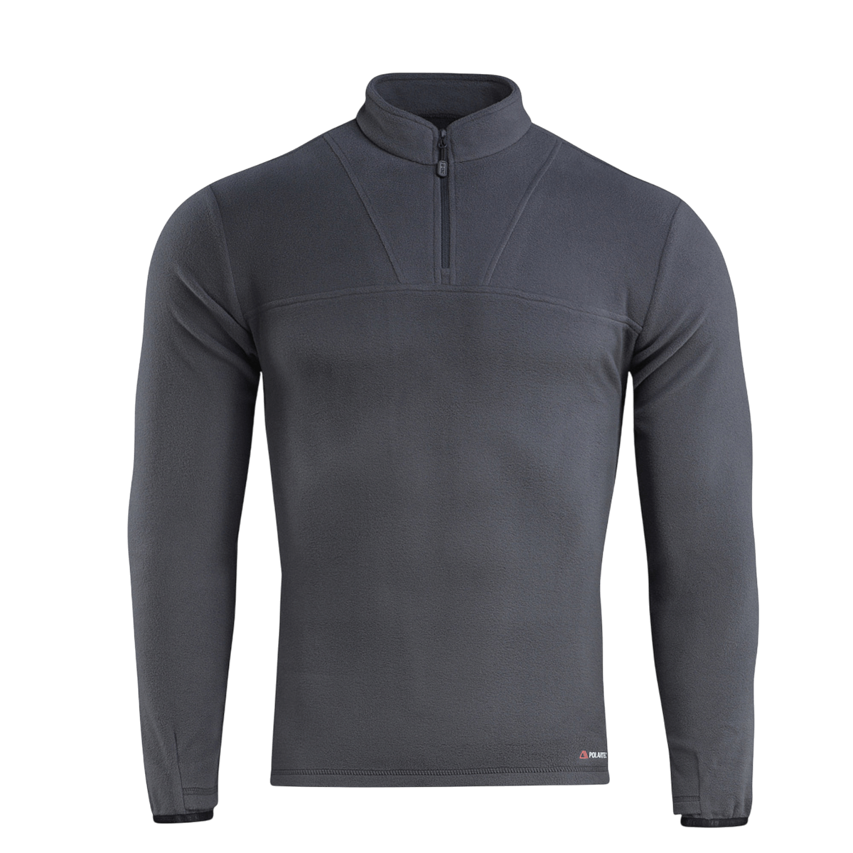 M-Tac Delta Polartec -fleece-takki harmaana, puolivetoketjulla, valmistettu Polartec® Micro Series -fleecestä.