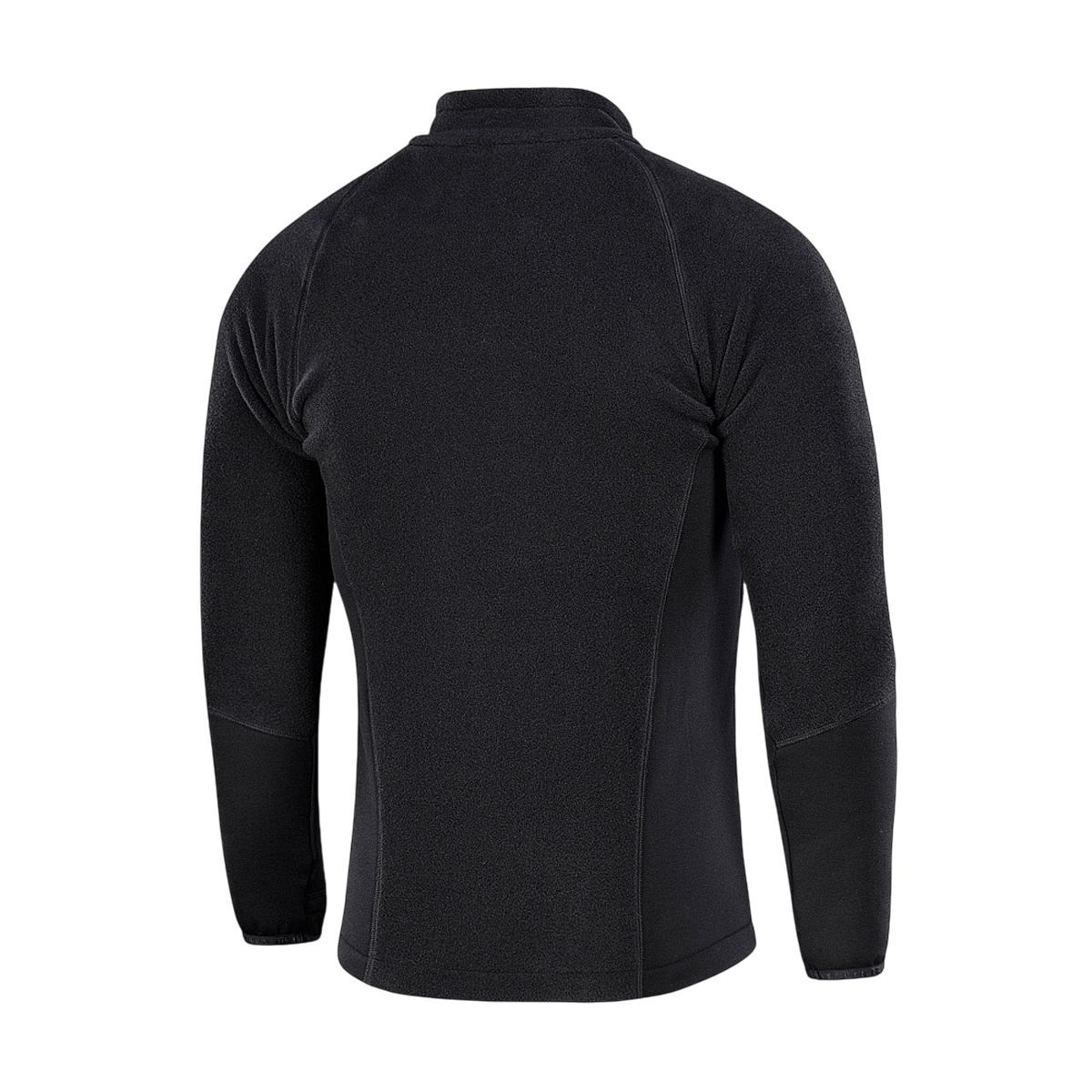 M-Tac Polartec Sport -fleecatakki nähtynä takaa, musta, valmistettu Polartec 200 Series -fleecestä.
