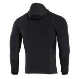 M-Tac Polartec Sport -huppari takaa nähtynä, musta, kehittynyt Polartec®-materiaali, korkea hengittävyys ja lämmöneristys.