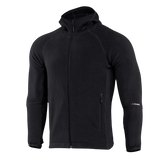 M-Tac Polartec Sport -huppari musta, kehittynyt lämmöneristys, korkea hengittävyys, kosteutta siirtävä, lämpömukavuus, urheiluharjoittelu.