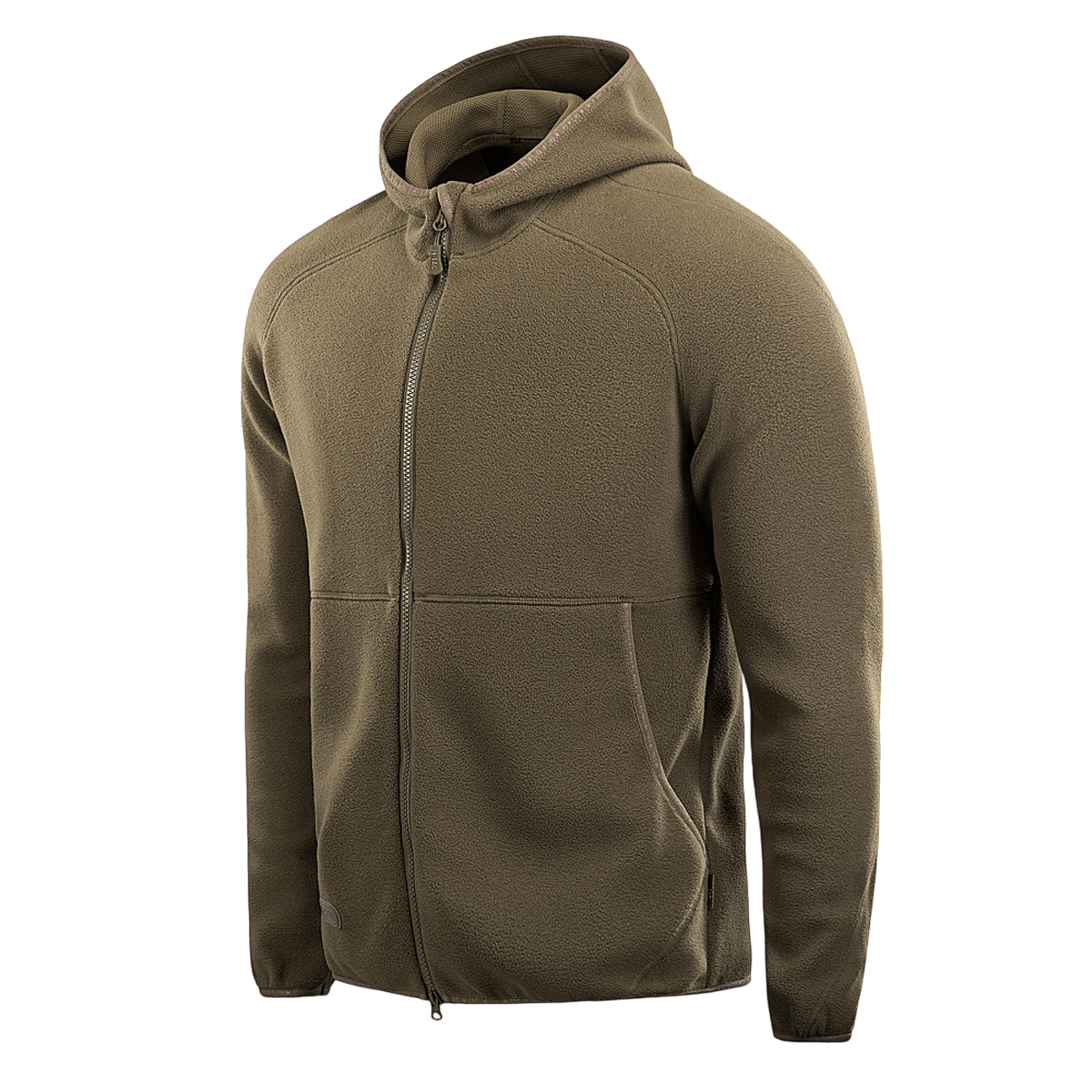 M-Tac Lite Microfleece Hættetrøje vihreänä, kevyt ja joustava mikrofleece hupulla, sopii arkeen ja ulkoiluun.